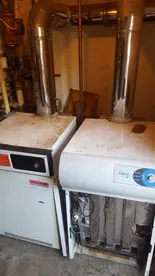 A couple of machines that are next to each other.